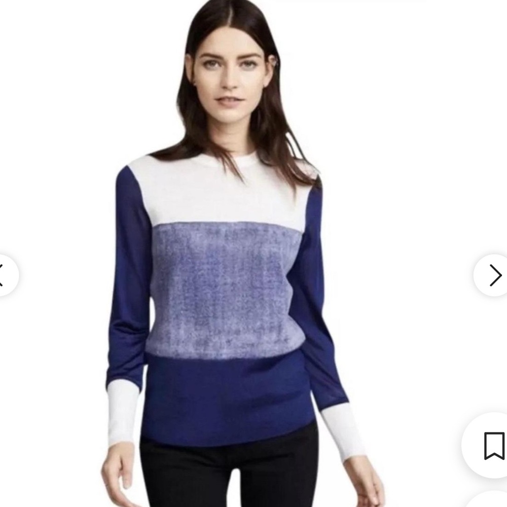 Rag & Bone navy and cream sweater
